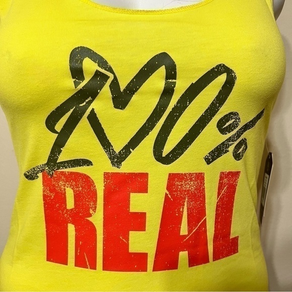 Zumba tank top 100% Real yellow. New with tag Large - Picture 4 of 5